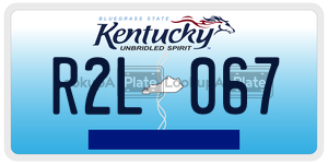 R2L067 license plate in Kentucky