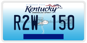 R2W150  license plate in KY