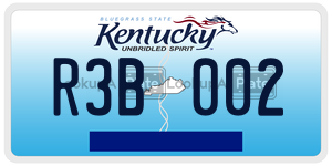 R3B002  license plate in KY