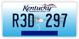 R3D297  license plate in KY