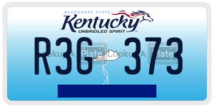 R3G373  license plate in KY