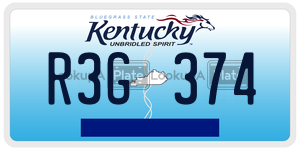 R3G374 license plate in Kentucky