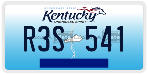 R3S541  license plate in KY