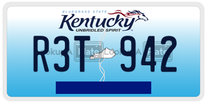 R3T942  license plate in KY