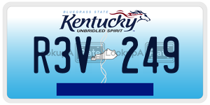 R3V249  license plate in KY
