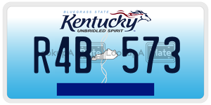 R4B573  license plate in KY