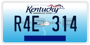 R4E314  license plate in KY