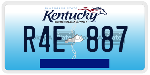 R4E887  license plate in KY