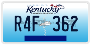 R4F362  license plate in KY