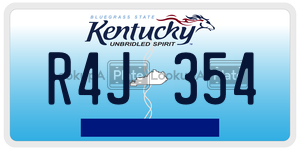 R4J354  license plate in KY