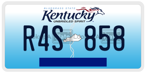 R4S858  license plate in KY