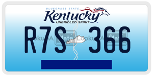 R7S366  license plate in KY