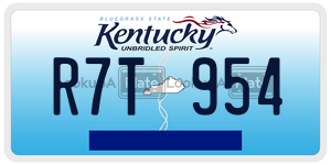 R7T954  license plate in KY