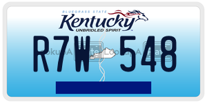 R7W548  license plate in KY