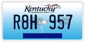R8H957  license plate in KY