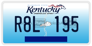 R8L195  license plate in KY