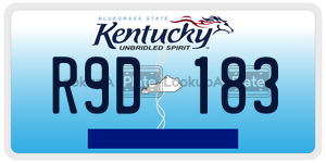 R9D183  license plate in KY