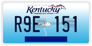 R9E151  license plate in KY