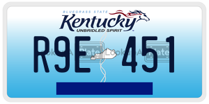 R9E451  license plate in KY