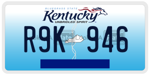 R9K946  license plate in KY
