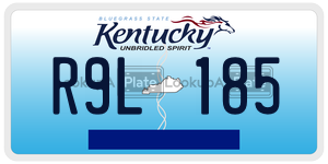 R9L185  license plate in KY