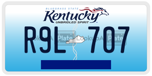 R9L707  license plate in KY