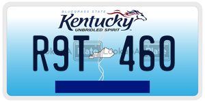 R9T460  license plate in KY