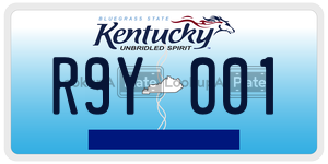 R9Y001  license plate in KY