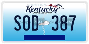 S0D387  license plate in KY