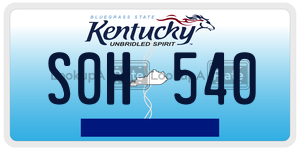 S0H540  license plate in KY