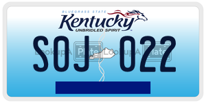 S0J022  license plate in KY