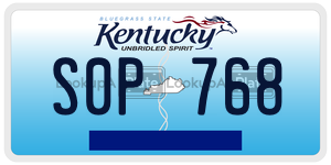 S0P768  license plate in KY