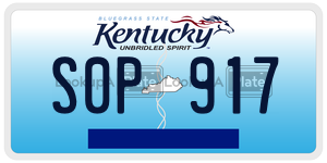S0P917  license plate in KY