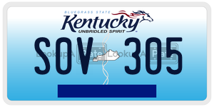 S0V305  license plate in KY