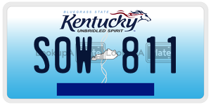 S0W811  license plate in KY
