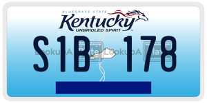 S1B178  license plate in KY