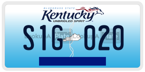 S1G020  license plate in KY