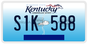 S1K588  license plate in KY