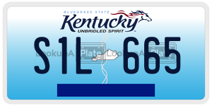 S1L665  license plate in KY