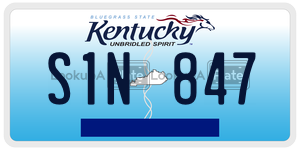 S1N847  license plate in KY