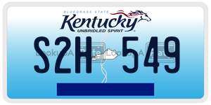 S2H549  license plate in KY