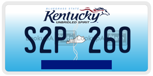 S2P260  license plate in KY