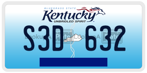 S3D632  license plate in KY