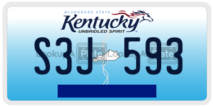 S3J593  license plate in KY