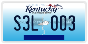 S3L003  license plate in KY