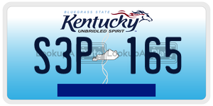 S3P165  license plate in KY