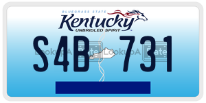 S4B731  license plate in KY