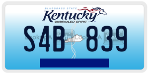S4B839  license plate in KY