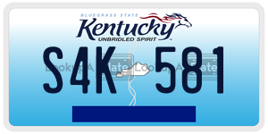 S4K581  license plate in KY