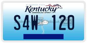 S4W120  license plate in KY